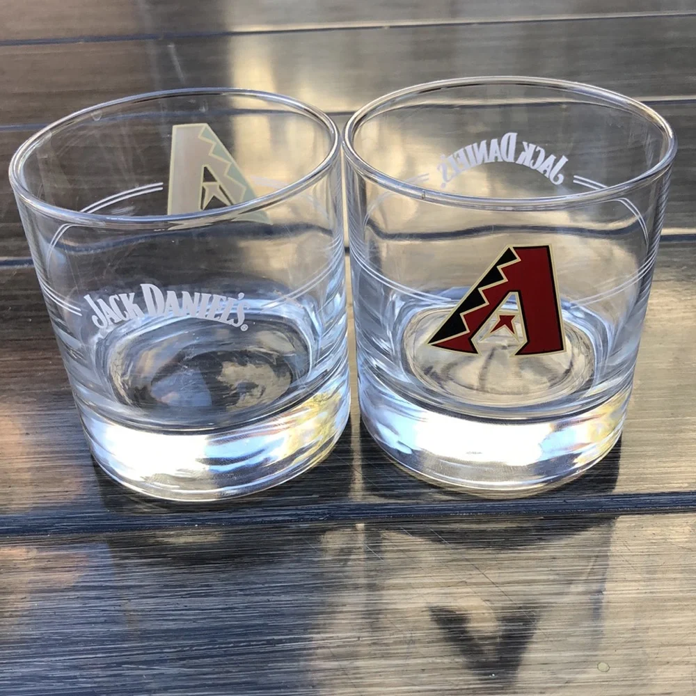 Jack Daniel's Arizona Diamondbacks Rocks Glass x6